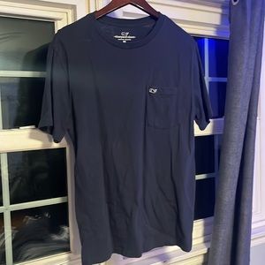 vineyard vines navy blue pocket tee